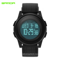 9mm Super Slim Sanda 337 Sport Watch Men Brand Luxury Electronic LED Digital Wrist Watches For Men Clock